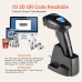 Tera Lecteur Code Barre 2D: 3 en 1 USB Filaire 2.4G Douchette Code Barre Mémoire Sans Fil Avec Station de Charge 1D 2D QR Code Pour Inventaire Tablet Ordinateur Portable, D6100