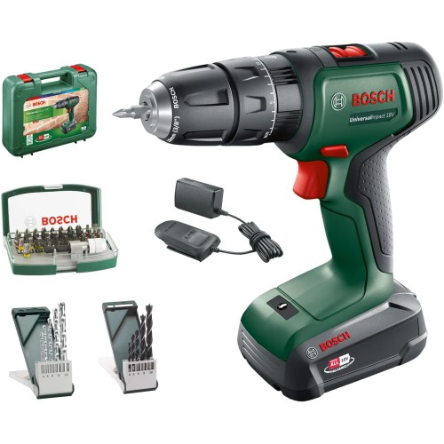 Bosch Home and Garden 06039D4109 Bosch Hammer Drill UniversalImpact 18 V (1 Battery, 18 Volt System, in Case), Amazon Edition, 18 V