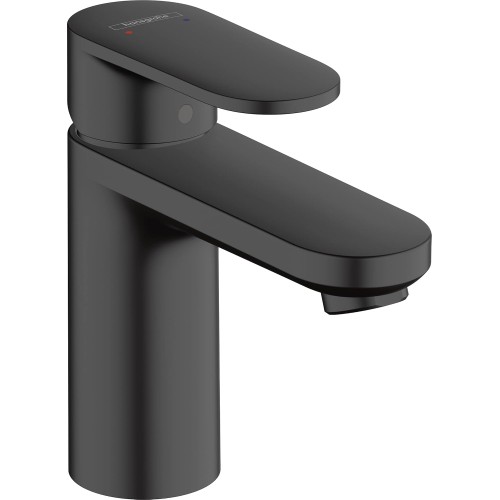 hansgrohe Vernis Blend Bathroom Washbasin Tap with Spout Height 100 mm Water-Saving Fitting, Matte Black