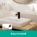 hansgrohe Vernis Blend Bathroom Washbasin Tap with Spout Height 100 mm Water-Saving Fitting, Matte Black