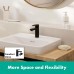 hansgrohe Vernis Blend Bathroom Washbasin Tap with Spout Height 100 mm Water-Saving Fitting, Matte Black