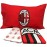 AC Milan Red and Black 100% Cotton Single Duvet Cover Set