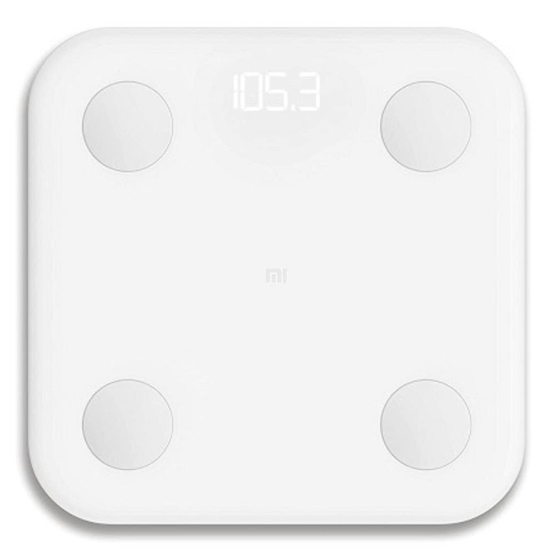 Xiaomi Mi Body Composition Scale 2 - Високопрецизен BIA чип, 13 данни за тялото, Bluetooth 5.0, съвместим с Android/iOS, интелигентна везна, MiFit App White