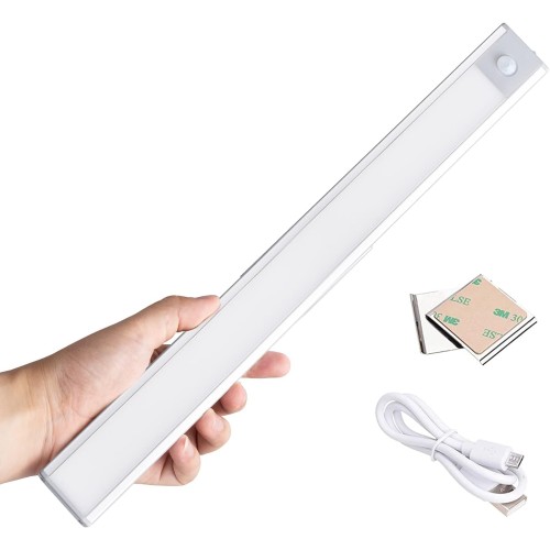 GRIFEMA Cabinet Lighting - Under-Unit Light Kitchen with Motion Sensor, Cabinet Lights with 3 Modes, Kitchen Under-Unit Light, Wardrobe Lighting, Sensor Light, LED Light Strip 40 cm, USB