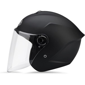 LIONCIANO Motorcycle Helmet with Safety Goggles, Jet Helmet, Scooter Helmet, Moped Helmet, Chopper Vintage, Has Passed the Road Safety Test to Effectively Protect Head Safety