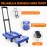 Ronlap Folding Transport Trolley Including 2 Expander Ropes, Foldable Transport Trolley - Load Capacity 225 kg Luggage Trolley Storage Trolley with 6 Wheels, Transport Aid Blue