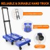 Ronlap Folding Transport Trolley Including 2 Expander Ropes, Foldable Transport Trolley - Load Capacity 225 kg Luggage Trolley Storage Trolley with 6 Wheels, Transport Aid Blue