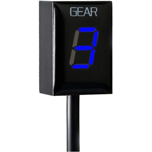 Motorcycle Gear Indicator Speed Gear Digital Display for VStrom SV650 GS650 etc Motorcycle 1-6 Level ECU Connector Mount Speed (Blue)