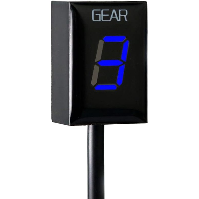 Motorcycle Gear Indicator Speed Gear Digital Display for VStrom SV650 GS650 etc Motorcycle 1-6 Level ECU Connector Mount Speed (Blue)