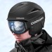 Odoland Ski Helmet with Ski Goggles for Skiing and Snowboarding, Adjustable Size, with Ear Muffs for Men, Women and Teenagers
