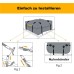 Car Roof Box, 425L Foldable Roof Bag, Waterproof Roof Box, 15 Cubic Feet Car Roof Box, Storage Box for Travel and Luggage Transport, Cars, SUVs, Black
