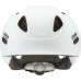 Uvex oyo Lightweight Bicycle Helmet for Children, Individual Size Adjustment, Expandable with LED Light, White-Black Matte, 50–54 cm
