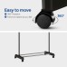 edihome, Heavy Duty Metal Portable Clothes Rack Clothes Rack Wardrobe Clothes Rack with Wheels