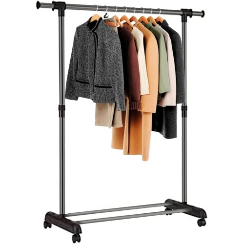 edihome, Heavy Duty Metal Portable Clothes Rack Clothes Rack Wardrobe Clothes Rack with Wheels