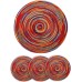 Alnicov Colorful Round Placemats 30cm Set of 4 Woven Rattan Heat Resistant Dining Table Holiday Christmas Kitchen Table Rainbow