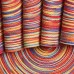 Alnicov Colorful Round Placemats 30cm Set of 4 Woven Rattan Heat Resistant Dining Table Holiday Christmas Kitchen Table Rainbow