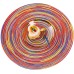 Alnicov Colorful Round Placemats 30cm Set of 4 Woven Rattan Heat Resistant Dining Table Holiday Christmas Kitchen Table Rainbow