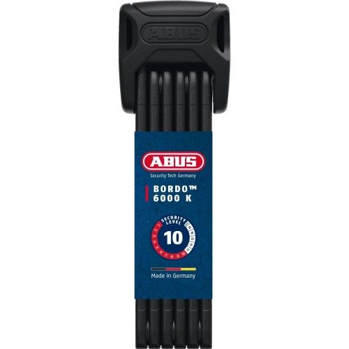 ABUS Faltschloss Bordo 6000K mit SH-Schlosshalter - Fahrradschloss mit XPlus Zylinder für hohen Manipulationsschutz - ABUS-Sicherheitslevel 10
