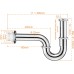 Ibergrif M20506 Stainless Steel Siphon Sink 1 1/4 Inch x 32 mm - Universal Syphon Drain Fitting, Pipe Siphon with Odour Trap & Anti-Clogging Tool-free Assembly