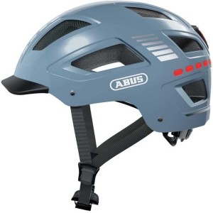ABUS Bicycle Helmet with Light - Hyban 2.0 LED - Front and Rear Light & Robust Hard Shell - for Men and Women