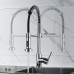 Kitchen Tap with Pull-Out Sprayer, 360° Swivel Water Sink Taps, Spring Tap Kitchen with Pull Down Sprayer Shower (Chrome)
