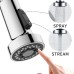 Kitchen Tap with Pull-Out Sprayer, 360° Swivel Water Sink Taps, Spring Tap Kitchen with Pull Down Sprayer Shower (Chrome)