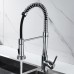 Kitchen Tap with Pull-Out Sprayer, 360° Swivel Water Sink Taps, Spring Tap Kitchen with Pull Down Sprayer Shower (Chrome)
