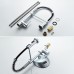 Kitchen Tap with Pull-Out Sprayer, 360° Swivel Water Sink Taps, Spring Tap Kitchen with Pull Down Sprayer Shower (Chrome)