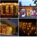 Qedertek 432 LED Icicle Fairy Lights Outdoor / Indoor 10.8 m Icicle Light Curtain Christmas Lighting, 8 Modes, Timer, Dimmable Fairy Lights with Remote Control, Christmas Decoration, Balcony (Warm White)