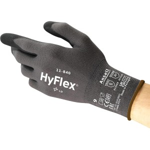 Ansell HyFlex HERO Series, Mehrzweck-Arbeitshandschuhe, Industrie-Schutzhandschuhe für Mechanik, Werkstatt und Montage, Schwarz
