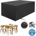 Aipwerer Покривало за градински мебели, водоустойчиво, брезент за градински мебели, зимоустойчиво, 420D защитно покривало за градинска маса, градински мебели, маса, правоъгълно (черно, 270 x 180 x 89 cm, 420D)