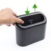 liyun Car Bin with Lid General, Motors Mini Leak-proof Rubbish Bin, Front Seat Accessories, Car Office, Bedroom, Home Car Rubbish Bin with Lid, Hanging Storage Box (Black)
