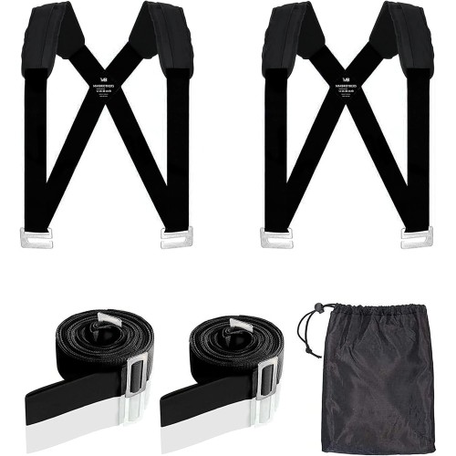 MAXBROTHERS Moving Belts, 2-Person Shoulder Lifting and Moving System for Appliances, Furniture, Mattresses or Heavy Items up to 440 Pounds