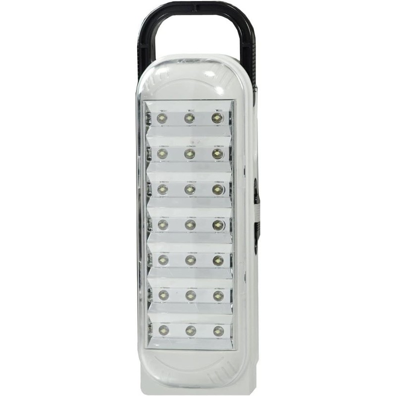 LEOFLA Emergency Light Portable Torch Rechargeable Lamp White 21 LEDs + Cable