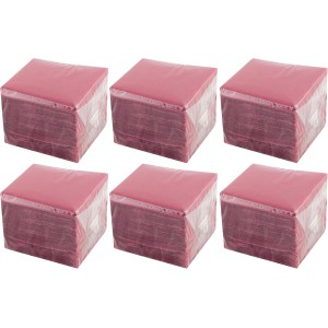Hostelnovo - Pack of 600 Napkins Bordeaux Disposable Paper Micro Stitch 10 x 10 cm (Folded) and 20 x 20 cm (unfolded) - Ideal for Catering Events, Bars and Parties