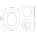 Tiger Tune Toilet Seat with Soft Close Mechanism and Easy-Clean Function, D-Shape, Duroplast, Colour: Black / Brushed Stainless Steel