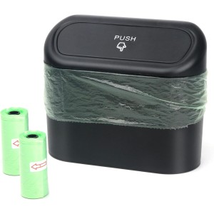 Einesin Car Bin with 40 Pieces Rubbish Bags, Car Rubbish Liners with Lid, Hanging Storage Box, Car Accessories