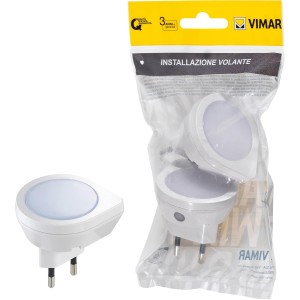 Vimar FP33101 2pcs LED Night Light Auto On/Off Built-in Twilight 220-230V 50/60Hz