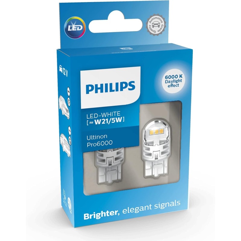 Philips Ultinon Pro6000 LED lampadina di segnalazione per auto (W21/5W white)