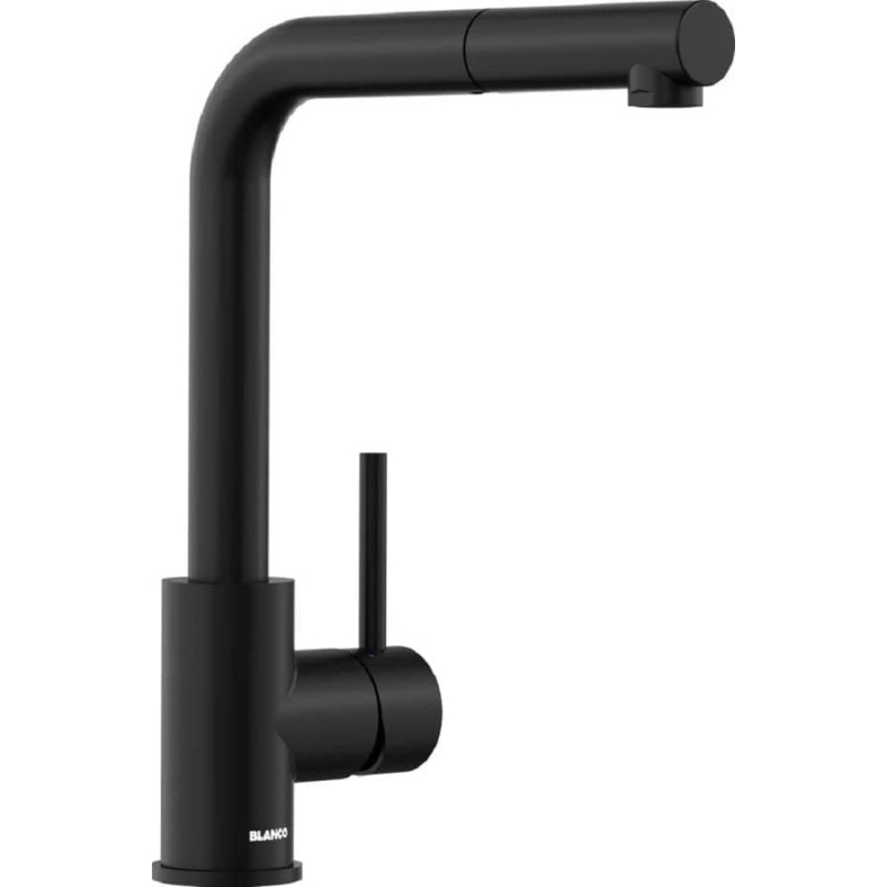 BLANCO Mila-S Kitchen Tap in Matt Black | High Pressure | With Pull-Out Hose | Backflow Preventer | Ceramic Cartridge | Ensured Water Quality & Water Saving