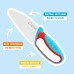 Chefclub Kids Knife for children, blue and red, children's knife with finger guard, blade guard and ergonomic handle, children's kitchen knife, kitchen utensils for children, for toddlers