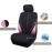 Flying Banner Universal Breathable Mesh Car Seat Covers Full Set Airbag Compatible Cushion Protector (Black and Pink)