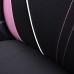 Flying Banner Universal Breathable Mesh Car Seat Covers Full Set Airbag Compatible Cushion Protector (Black and Pink)