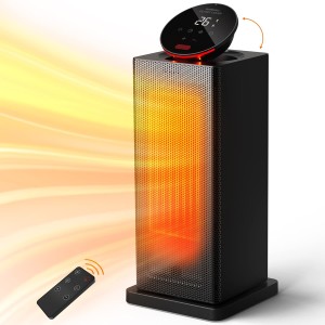 OMISOON Fan Heater 2000 W, Eco Fan Heater, Energy-Saving, Quiet, PTC Ceramic Heater, Electric, Touch LED, 90° Oscillation, 24 Timers, Thermostat, 4 Modes, Multiple Protection, Remote Control, Home