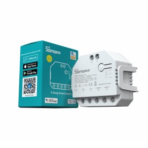 SONOFF DUALR3 Lite Smart WiFi Switch, 2-Way 2 Gang Switch Remote Control Light, Shutters, Shutters, Alexa/Google Home/Siri Supported