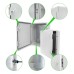 ELS Elektrotechnika Industrial Cabinet IP65 Galvanised Mounting Plate Locking Door with All-Round Seal Wall Housing Empty Housing ABS Plastic Empty Cabinet 420 x 520 x 190
