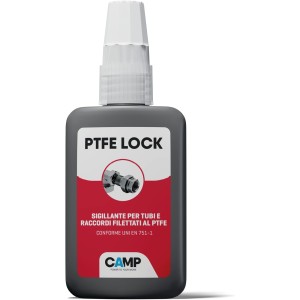 Camp PTFE LOCK Dichtmittel, Professionelle Ptfe Additivdichtung für Gewinderohre und Fittings, Für Luft, Gas, Wasser, Öle, Weiß, 50 ml