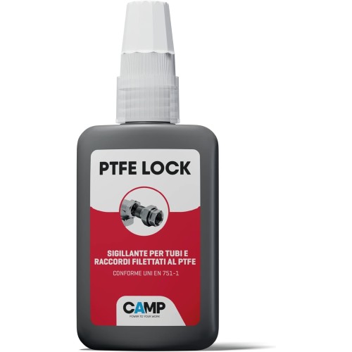 Camp PTFE LOCK Dichtmittel, Professionelle Ptfe Additivdichtung für Gewinderohre und Fittings, Für Luft, Gas, Wasser, Öle, Weiß, 50 ml