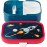Mepal Campus Space Lunchbox 107440065389 with Bento Insert and Fork, 700 ml, Dark Blue