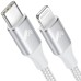 USB-C auf Lightning-Kabel, 2 m, iPhone-Ladekabel, MFi-zertifiziert, Nylongeflecht, schnell, Typ C auf Lightning, für iPhone 11 12 13 Pro Max Mini XR XS X 8 7 6s 6 Plus 5s 5 SE 2020, iPad